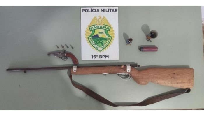 Candói – Polícia Militar apreende armas de fogo 